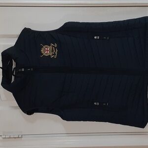 Vinson Navy Quilted Vest with Embroidered Crest